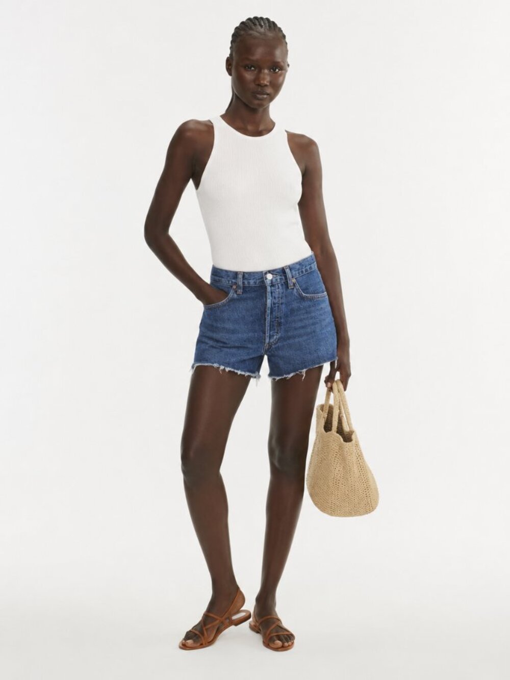 AGOLDE Ridley High Rise Shorts 23 NWT Relaxed Denim Cutoffs